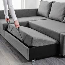Homcom deluxe faux leather corner sofa bed storage sofabed couch with ottoman new black. Friheten Corner Sofa Bed With Storage Skiftebo Dark Gray Ikea