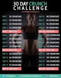 30 Day Abs Challenge 30 Day Workout Challenge Crunch