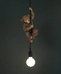 Darwin Hanging Monkey Light Animal Lamp Hanging Monkey Ceiling Lights
