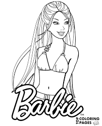 A Doll In Swimsuit Barbie Coloring Pages Barbie Coloring Precious Moments Coloring Pages