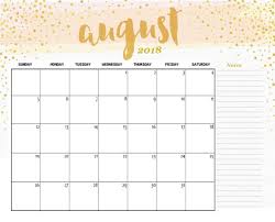 August Calendar 2018 Printable Cute August Calendar Calendar Printables 2018 Printable Calendar