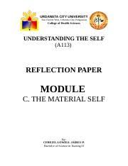 Read some reflection paper examples. Module 3 The Material Self Docx Urdaneta City University San Vicente West Urdaneta City Pangasinan College Of Health Sciences Understanding The Course Hero
