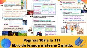 Paginas 108 A 119 Lengua Materna 2 Grado Youtube