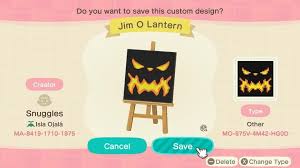 Animal Crossing New Horizons Acnh Jack O Lantern Halloween Pumpkin Pattern Animal Crossing Animal Crossing Qr Halloween Design
