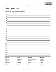 Free printable preschool english language activities for young children old to cut and paste alligator,crab, dolphin,starfish,parrotfish,fish in abc order. Abc Order Worksheets Teaching Squared