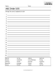 Arrange in alphabetical order exercises. Abc Order Worksheets Teaching Squared