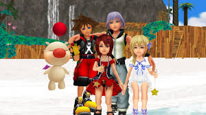 Why are sora and riku in tokyo? Kh1 Khcom Sora Kairi Riku And Namine Moogle Moogle Kingdom Hearts 3 1024x576 Wallpaper Teahub Io