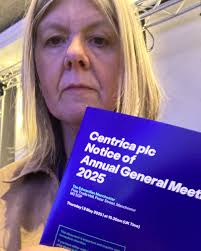 In Manchester for the @Centrica AGM to urge them not to invest in  #SizewellC. Their literature and PR is all about a #greener #fairer future 