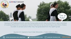 An unbroken line of cases following brown v. The Amish Heritage Foundation On Twitter The 1972 Us Supreme Court Case Wisconsin V Yoder Ruled In Favor Of The Amish Religion And Against The Right Of Amish Children From Having Any
