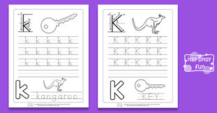 letter k tracing worksheets itsybitsyfun com