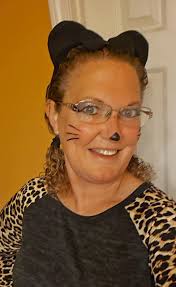 Kimberly Beach assembled her cat costume today and asked me how I liked it.  Well I did. Hope she has a wonderful day at work!