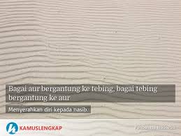 Ke bukit sama didaki, ke lurah sama dituruni 4. Bagai Aur Dengan Tebing