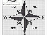 Counted cross stitch compass patterns. 31 Compass Ideas Compass Cross Stitch Cross Stitch Patterns