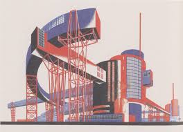 Iakov Chernikhov Fantastic Composition 1929 1931 Composition 26 The Charnel House Constructivism Constructivism Architecture Russian Constructivism