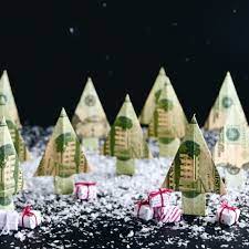 How To Make A Money Tree A Stylish Way To Give Cash For Christmas Curbly Origami Christmas Tree Christmas Origami Christmas Money