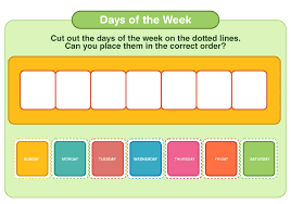 days of the week printables download free printables for kids