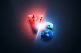 Creative Background Red Blue Versus Logo Letters For Sports And Wrestling Creative Background Red Background Images Logo Design Art