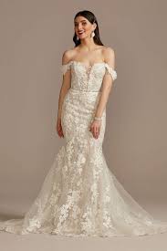 Plus sizes long sleeve wedding dresses bling crystal bead bridal gowns custom. Mermaid Trumpet Wedding Dresses David S Bridal