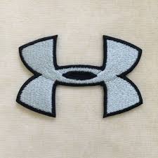 Under Armour Sport Logo Embroidery Iron On Patch Badge Gray Embroidery Logo Under Armour Sport Logos