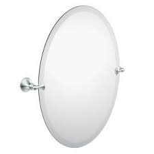 Moen Glenshire 26 In X 22 In Frameless Pivoting Wall Mirror In Chrome Dn2692ch Oval Mirror Bathroom Moen Bathroom Mirror Bathroom Mirror