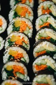 Dish that takes me back to my childhood like these seaweed rice rolls! Vegetarian Kimbap Omnivore S Cookbook