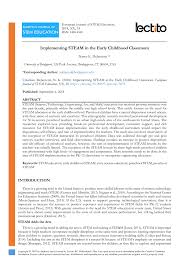 Pdf Implementing Steam In The Early Childhood Classroom