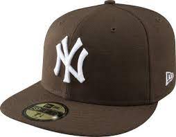 Mlb New York Yankees Brown With White 59fifty Fitted Cap By New Era 22 72 Embroidered Team L Major League Baseball Players Fitted Caps Major League Baseball