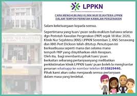 Klinik nur sejahtera lppkn, 137, jalan dato onn jaafar, kampung jawa, 30300 ipohas, negeri perakas, malesia, nuotraukos, atsiliepimai. Lppkn Negeri Sembilan Untuk Sebarang Pertanyaan Mengenai Temujanji Dan Perkhidmatan Klinik Nur Sejahtera Tuan Dan Puan Boleh Whatsapp Ke 013 582 9440 Facebook