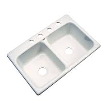 4 hole double bowl kitchen sink