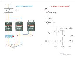 Star‑delta change‑over, power circuit diagram. Star Delta Control Diagram With Motor Power Connection