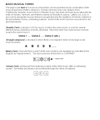Jul 12, 2021 · strophic form is a type of form used in music. Basic Music Forms