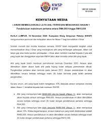 Epf menjangkakan ahli yang memenuhi kriteria kelayakan boleh memohon bermula 21 disember 2020 (kategori 1) dan 11 januari 2021 (kategori 2) dengan pembayaran pertama sebulan selepas. Syarat Dan Cara Pengeluaran Kwsp Akaun 1 I Sinar