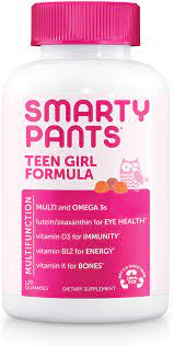 You may need to give her calcium and vitamin d supplements to support her growth spurt. Amazon Com Smartypants Teen Girl Formula Daily Multivitamin Gummies Vitamins C B12 K Zinc Biotin For Immune Support Energy Skin Hair Support Assorted Fruit Flavor 120 Gummies 30 Day Supply Health