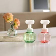 300ml Flower Foam Bottle Refillable Hand Soap Dispenser Bathroom Pump Bottle