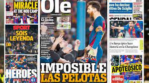 The channel is down to live stream every single game of the competition, so that's where to head for today's barcelona vs psg game, which kicks off at 3pm et / 12pm pt. The World S Press Reacts To Fc Barcelona S Historic Comeback