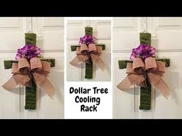 Dollar Tree Cooling Rack Cross Easter Diy Youtube Easter Wreath Diy Cross Wreath Diy Easter Diy