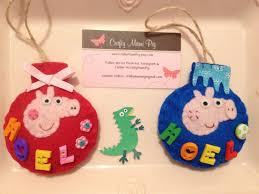 Create your own peppa pig christmas ornament, your favorite little pig from the tv show your child loves, share christmas morning with your favorite i asked my daughter what kind of ornament she wanted to make and of course, she wanted to create a peppa pig christmas ornament for the tree. 40 Peppa Pig Felt Ornaments Ideas Easter Egg Ornaments Felt Ornaments Peppa Pig