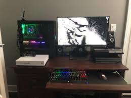 My Battlestation On My Small Desk Small Desk Battlestation Computer Desk