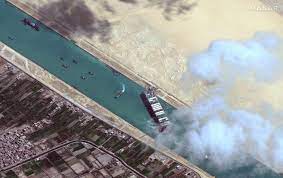 New satellite images show growing traffic at canal, massive rescue efforts. B0idsjl 78gym