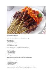 Rebus daging dengan seliter air hingga empuk. Sate Daging Sapi Maranggi