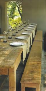 A Huge Farmhouse Table Filled With Lanterns Table For 12 Outdoor Dining Table Settings