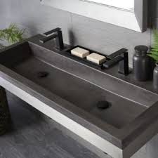 modern rectangular trough bathroom