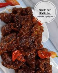 Sate lembut kemudian dibakar sesaat dipesan pembeli. Resep Sapi Presto Bumbu Bali