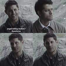 Supernatural Spndream On Instagram Dean 39 S Reaction After Cas Looking At Him That Way Is S Supernatural Bloopers Supernatural Funny Supernatural Quotes
