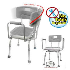 Amazon Com Mobb Premium Bathroom Swivel Shower Chair Bath Bench With Back 360 Degree Swivel Seat With Locking Mechanis Shower Chair Bath Seats Portable Chair