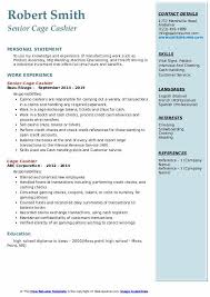 cage cashier resume samples qwikresume