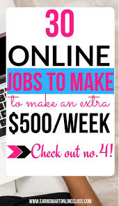 28 Work At Home Online Jobs That Pay Weekly Online Jobs Earn Money Blogging Affiliate Programs