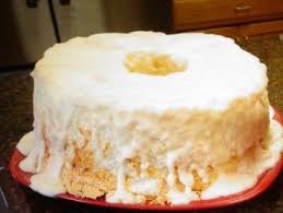 Angel Food Cake With Creamy Glaze Recipe Angel Food Cake Glaze Angel Food Cake Icing Angle Food Cake Recipes