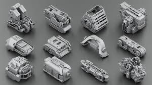 Download 300 Free Kitbash 3d Model Part Vol 2 3 3dart 3d Model Robots Concept Mechanical Model