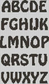 alphabet knitting using letter charts cross stitch